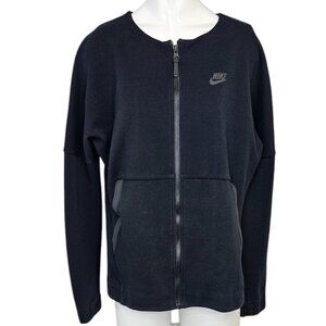 Nike Womens Tech Fleece Knit Black Full Zip Sweater, Size Medium